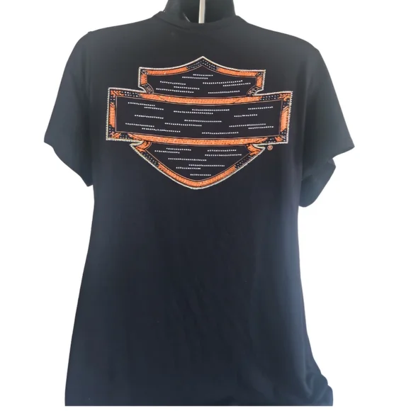 Women's Harley Davidson Short Sleeve Bling T-Shirt - Picture 4 of 9